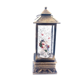 RC HOMEDECOR Water Snow Glitter Lantern Snowman Family