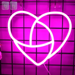 HLD Love Neon Lamp, Light Up Led Heart Sign \w USB Powered, Art Wall Home Room Table Decor for Kids Birthday Girls Women Wedding Party Valentines