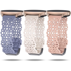 NAVOR 3 Packs Silicone Active 2 Strap Strap Band for Samsung Galaxy Watch 6/5/4 40/44Mm, 5 Pro 45Mm, 4 Classic 42/46Mm, 3 41MM Women Men, 20Mm