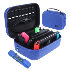 HLD Carrying Storage Case for Nintendo Switch/switch Oled Model, Large Protective Travel Hardshell Messenger Bag for Switch Console, 16 Game Cards