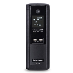 CYBER POWER - Cyberpower Intelligent Lcd Series Brg1500Avrlcd 1500Va 900W UPS With 2.1 USB Charging