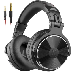 OneOdio Wired Over-Ear Headphones with Microphone | Noise Cancelling Earcups & Studio DJ Headphones-Black