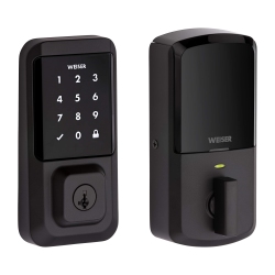 WEISER Halo Matte Wifi Smart Lock, Keyless Entry Door Lock, Touchscreen Keypad Door Lock, Amazon Alexa & Google Assistant/google Home Compatible