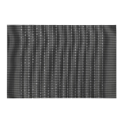 MAISON CONCEPTS Vinyl Cotton Placemat Pinstripe - Set Of 12 In Black