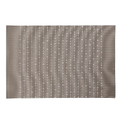 MAISON CONCEPTS Vinyl Cotton Placemat Pinstripe Taupe - Set Of 12