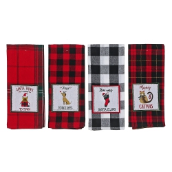MAISON CONCEPTS Christmas Holiday Pet Kitchen Towel - Set Of 4