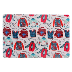 MAISON CONCEPTS Christmas Plastic Placemat Sweater Weather - Set Of 12