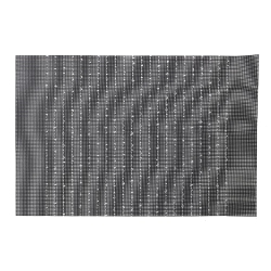 MAISON CONCEPTS Vinyl Cotton Placemat Pinstripe - Set Of 12 In Gray