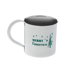 MAISON CONCEPTS Christmas Stainless Steel Mug With Printing Merry Christmas - Set Of 2