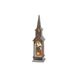 MAISON CONCEPTS Led Bronze Church With Nativity Scene