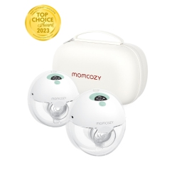 MOMCOZY M5 All-In-One Breast Pump, Double Portable Hands-Free Wearable Breast Pump With 3 Modes & 9 Levels, 24Mm
