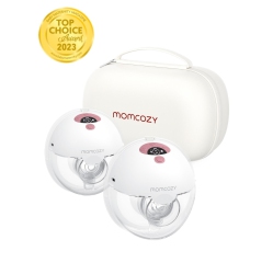 MOMCOZY M5 All-In-One Breast Pump, Double Portable Hands-Free Wearable Breast Pump With 3 Modes & 9 Levels, 24Mm
