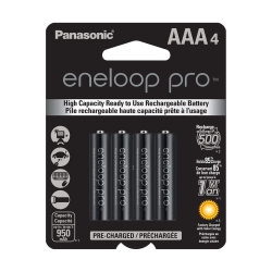 PANASONIC Aaa Nimh Eneloop Pro Rechargeable Batteries (4 Card)