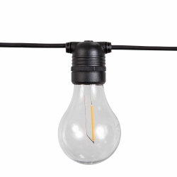 NEWGARDEN Allegra Decorative Led Garland, 26Ft, Solar & Rechargeable Battery In Black