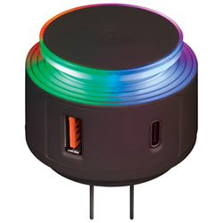 Helix 20W 2-Port USB-C/USB-A Wall Charger - Black