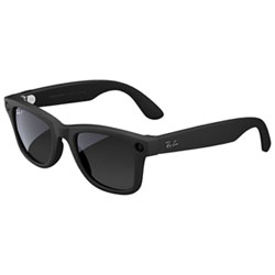 Ray-Ban | Meta Wayfarer Smart Glasses with Photo, Video & Audio - Matte Black/Polarized Gradient Graphite - Large