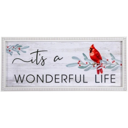 NORTHLIGHT 23.5" Framed It's A Wonderful Life Christmas Wall Sign