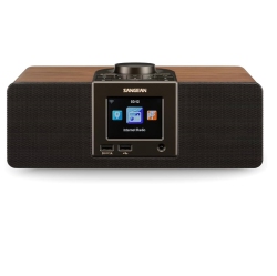 SANGEAN Wfr-32 Internet / Aux / Bluetooth / Spotify Connect / Cloud Music / Airmusic Control Digital Wooden Radio-Walnut