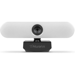 ALURATEK 4K HD Ring Light USB, Type-C Webcam Fixed Focus, Dual Stereo Mics