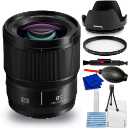 CANON Panasonic Lumix S 85MM F/1.8 Lens S-S85 - 7PC Accessory Bundle
