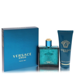 FRAGRANCEX Versace Eros By Versace Gift Set 3.4 OZ Eau De Toilette Spray + 3.4 OZ Shower Gel for Men