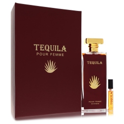 FRAGRANCEX Tequila Pour Femme By Tequila Perfumes Eau De Parfum Spray + Free .17 OZ Mini Edp Spray 3.3 OZ for Women In Red