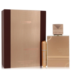 FRAGRANCEX Al Haramain Amber Oud Edition Extreme By Al Haramain Gift Set 6.7 OZ 6.7 Pure Perfume Spray + 0.34 OZ Refillable Spray for Women In Gold
