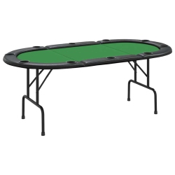 VIDAXL 10-Player Folding Poker Table 207X106X76 Cm In Green