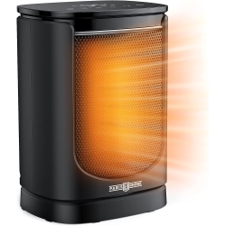 PRS 1500W Space Heater \w 70° Oscillation, 12-Hour Timer, 3 Modes, Thermostat, Tip-Over Protection, And 24-Hour Auto-Off Feature. A Quiet Ceramic