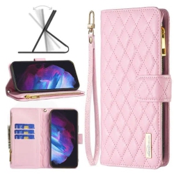 SUPERSHIELD Samsung Smart View Wallet Case for Galaxy S23 Ultra - In Pink
