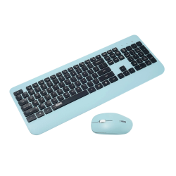 UNCAGED ERGONOMICS Km1 Wireless Keyboard And Mouse Combo (Blue)