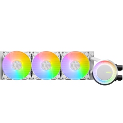 MSI Mag Coreliquid E360 White, Aio Liquid Cpu Cooler, Lga 1851, 360MM Radiator, Triple 120MM Pwm Fans, Argb