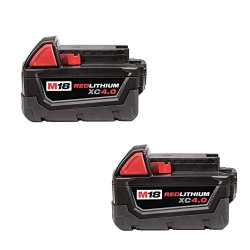 MILWAUKEE 48-11-1842C M18 Redlithium Xc 4.0 Extended Capacity Battery Pack (2-Pack)