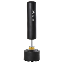 SOOZIER Free Standing Punch Bag Boxing Stand, Height Adjustable, \w Fillable Base, Absorption Springs, Suction Cups, for Home Gym Professional