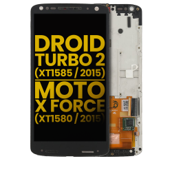 ESOURCE PARTS Replacement Lcd Assembly With Frame Compatible With Droid Turbo 2(Xt1585/15)/moto X Force(Xt1580/15)(Genuine)(Black)