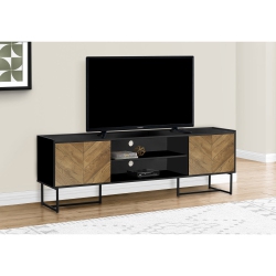 MONARCH SPECIALTIES I 2752 - Tv Stand, 72 Inch, Console, Media Entertainment Center, Storage Cabinet, Living Room, Bedroom And Black Laminate, Black