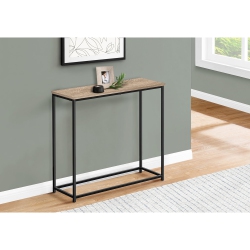 MONARCH SPECIALTIES I 2253 - Accent Table, Console, Entryway, Narrow, Sofa, Living Room, Bedroom Laminate, Black Metal, Contemporary, Modern In Brown