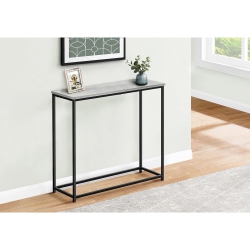 MONARCH SPECIALTIES I 2251 - Accent Table, Console, Entryway, Narrow, Sofa, Living Room, Bedroom, Grey Laminate Metal, Contemporary, Modern In Black