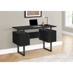 MONARCH SPECIALTIES I 7606 - Computer Desk, Home Office, Laptop, Storage, 48"l, Work Laminate Metal, Contemporary, Modern In Black