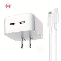 KEEGUARD 35W Dual Port USB-C Fast Charger Block - Pd 3.0 35W Foldable Power Adapter for Fast Charging - Cell Phone Wall Charger