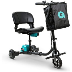 G 3-Wheel Electric Mobility Scooter: Ultra-Compact, Lihtweiht, Lon-Rane With Detachable 48V Battery, 125K Max Load