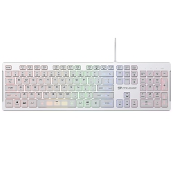 COUGAR Vantar S RGB Scissor-Switch Keyboard, Ultra Slim, Anti Ghosting, Aluminum Frame, Full Size (104 Keys) In White