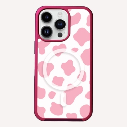 CASECO Magsafe Iphone 13 Pro Max Cow Print Case In Pink