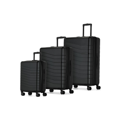 BUGATTI Munich 3 Piece Hardside Luggage Set - In Black