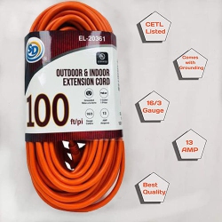 SD Indoor Outdoor Extension Cord 100Ft