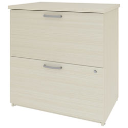 Universel 2-Drawer 29"W Locking Filing Cabinet - Silver Maple