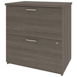 Universel 2-Drawer 29"W Locking Filing Cabinet - Silver Maple