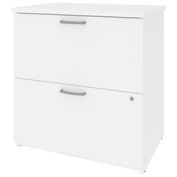 Universel 2-Drawer 29"W Locking Filing Cabinet - Silver Maple