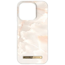 Ideal of Sweden Fashion Fitted Hard Shell Case with MagSafe for iPhone 15  Pro - Rose Pearl Marble