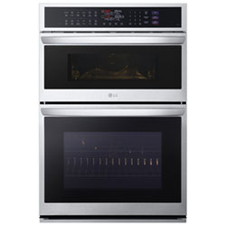 LG 30" True Convection Electric Combination Wall Oven (WCEP6427F) - Smudge Resistant Stainless Steel